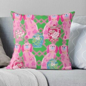 PAIR OF CHINOISERIE PILLOW COVERS